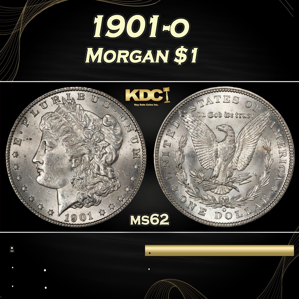 1901-o Morgan Dollar $1 Grades ms62 (1 of 3)
