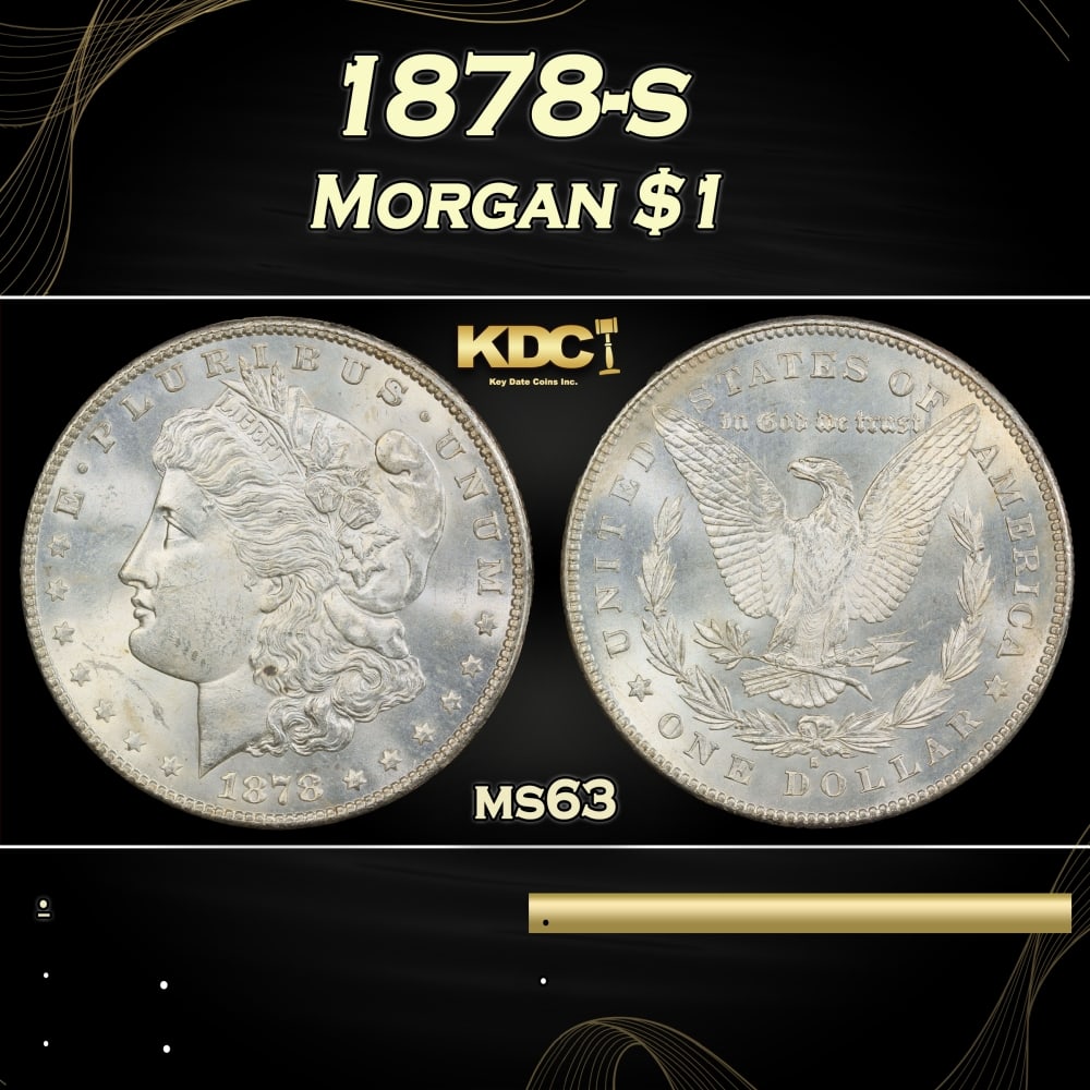 1878-s Morgan Dollar $1 Grades ms63 (1 of 3)