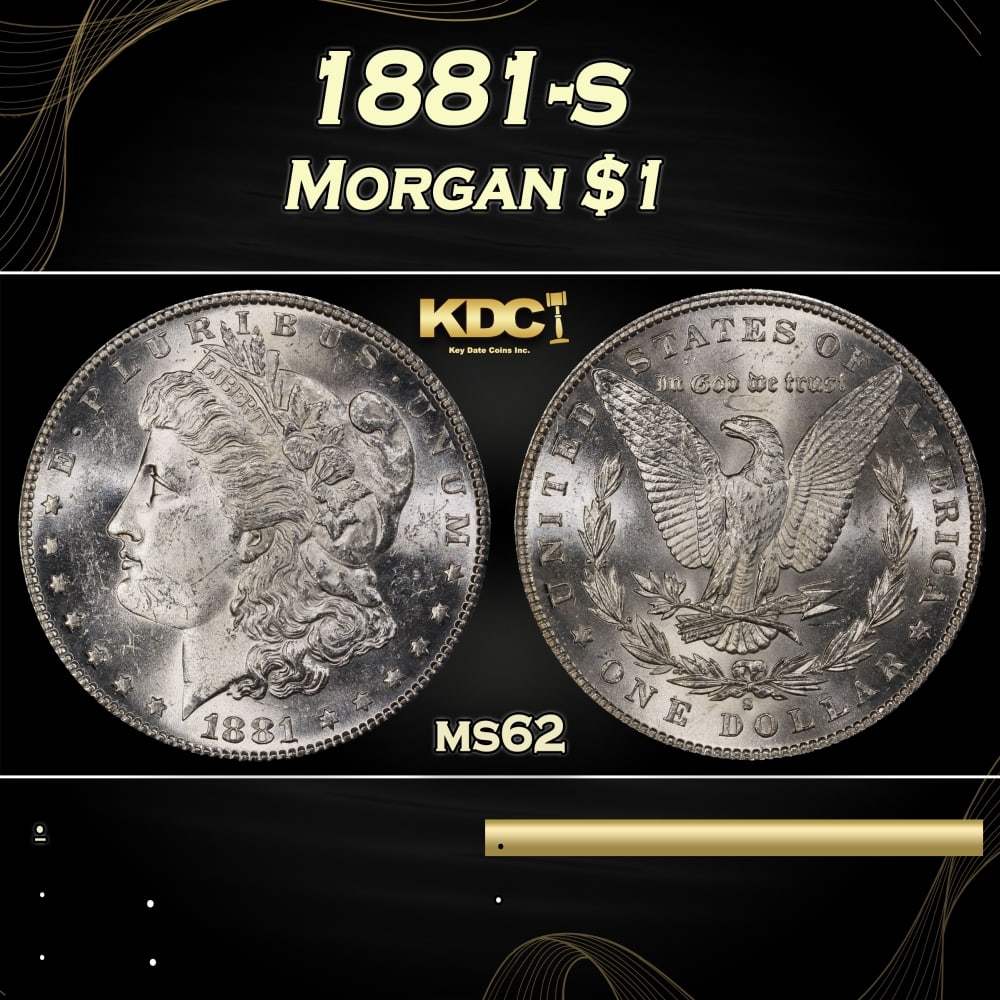 1881-s Morgan Dollar $1 Grades ms62 (1 of 3)