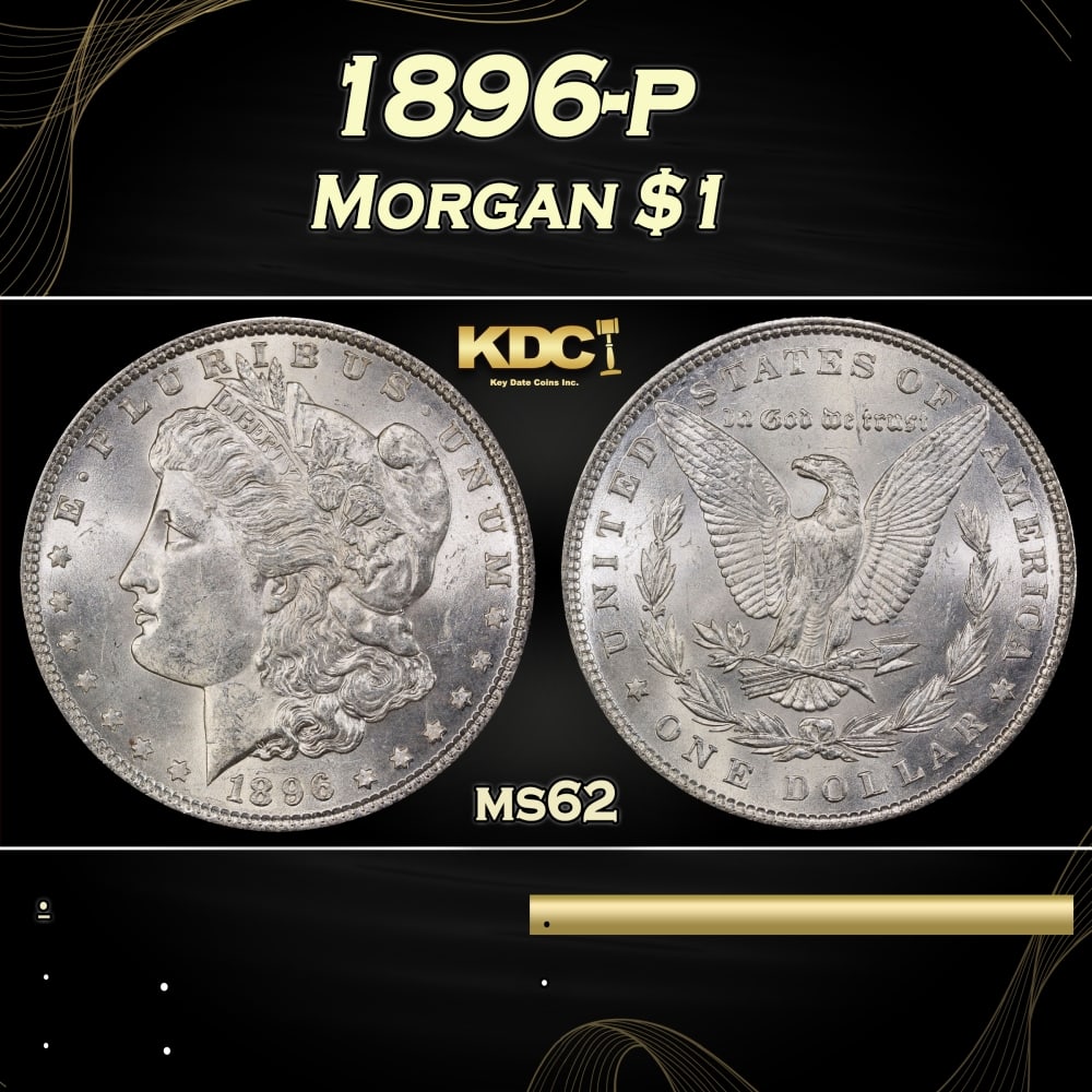 1896-p Morgan Dollar $1 Grades ms62 (1 of 3)