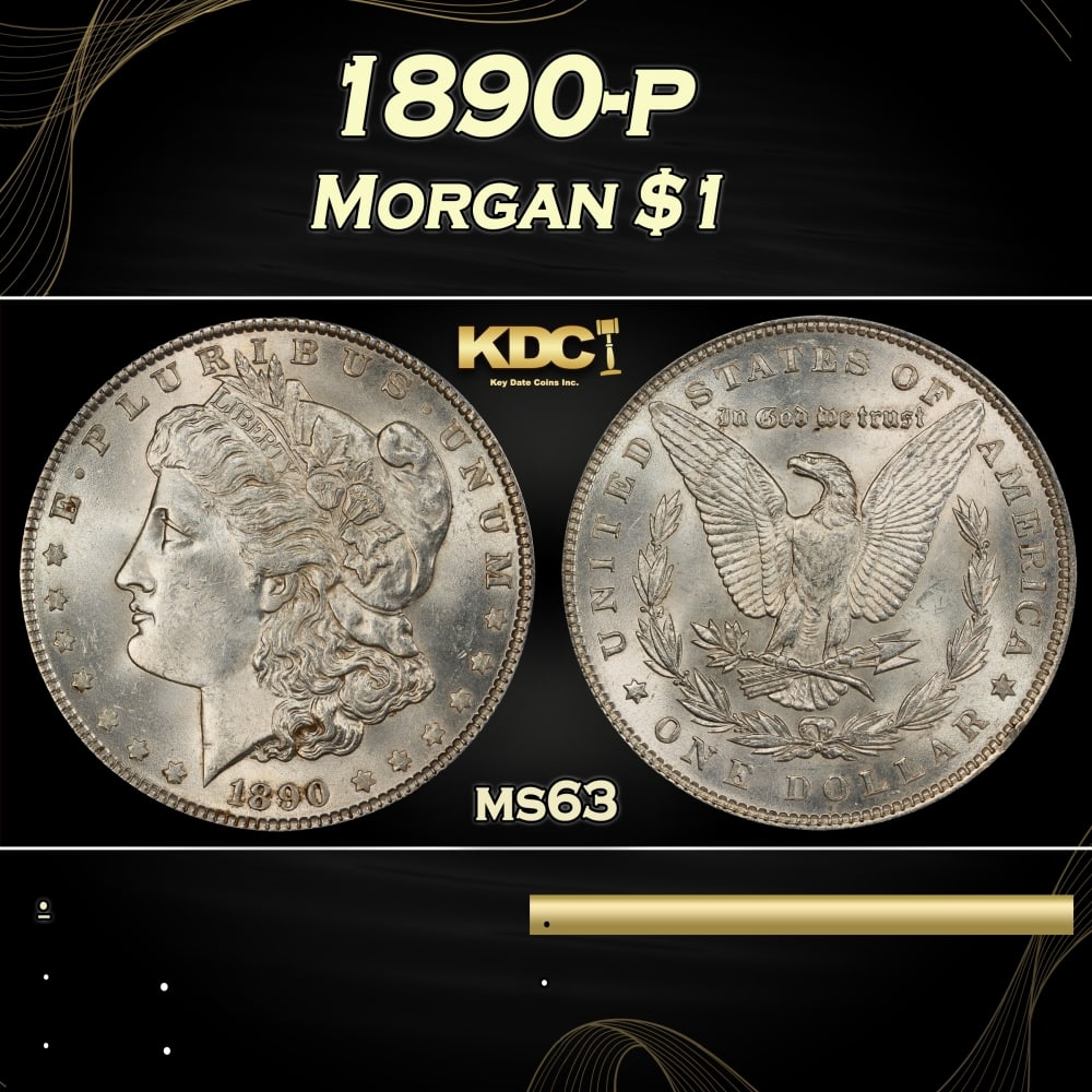 1890-p Morgan Dollar $1 Grades ms63 (1 of 3)