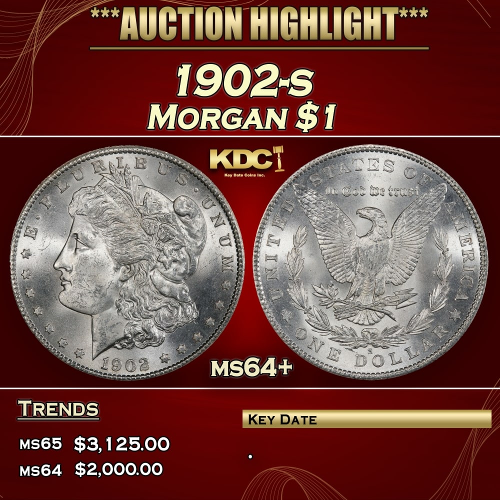 1902-s Morgan Dollar $1 ms64+ SEGS (1 of 3)