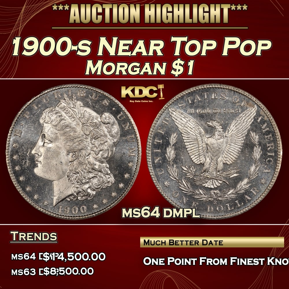 1900-s Morgan Dollar Near Top Pop $1 ms64 dmpl SEGS (1 of 3)
