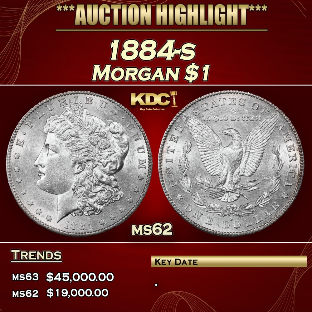 1884-s Morgan Dollar $1 ms62 USCG (1 of 3)
