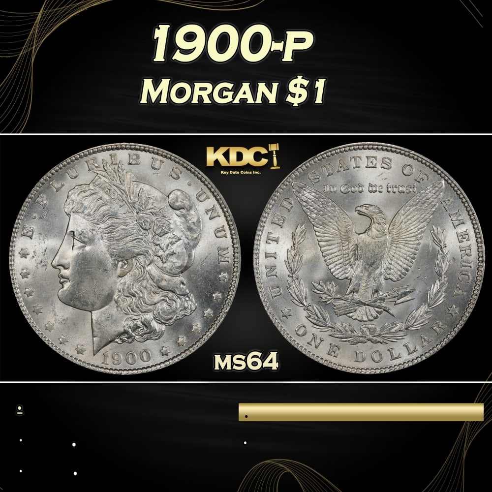 1900-p Morgan Dollar $1 Grades ms64 (1 of 3)
