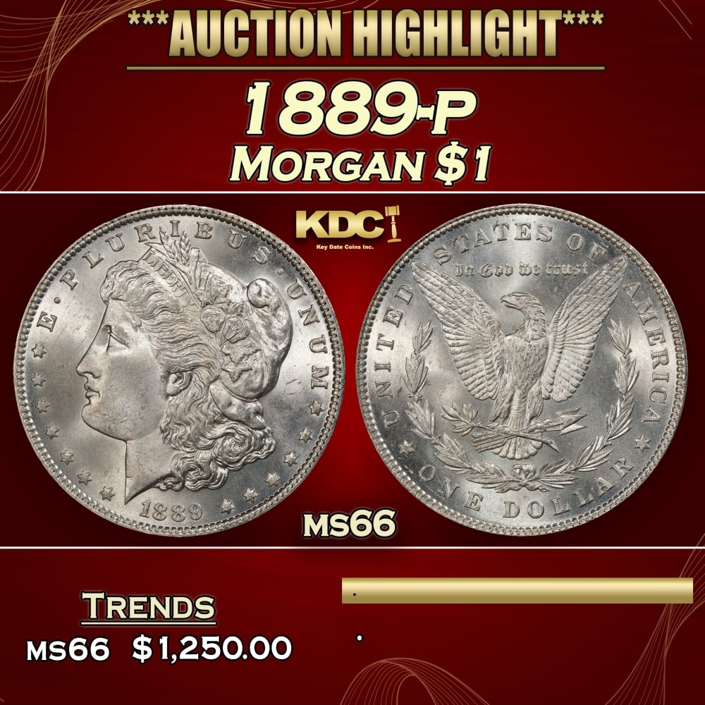 1889-p Morgan Dollar $1 ms66 SEGS (1 of 3)