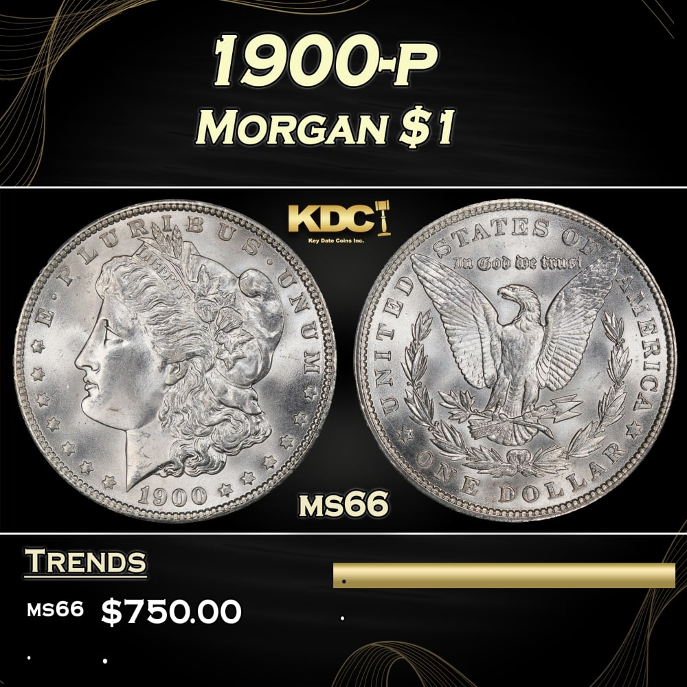 1900-p Morgan Dollar $1 Grades ms66 (1 of 3)