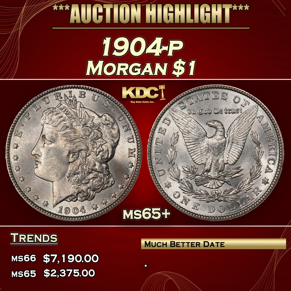 1904-p Morgan Dollar $1 ms65+ SEGS (1 of 3)