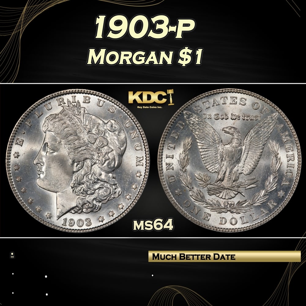 1903-p Morgan Dollar $1 Grades ms64 (1 of 3)