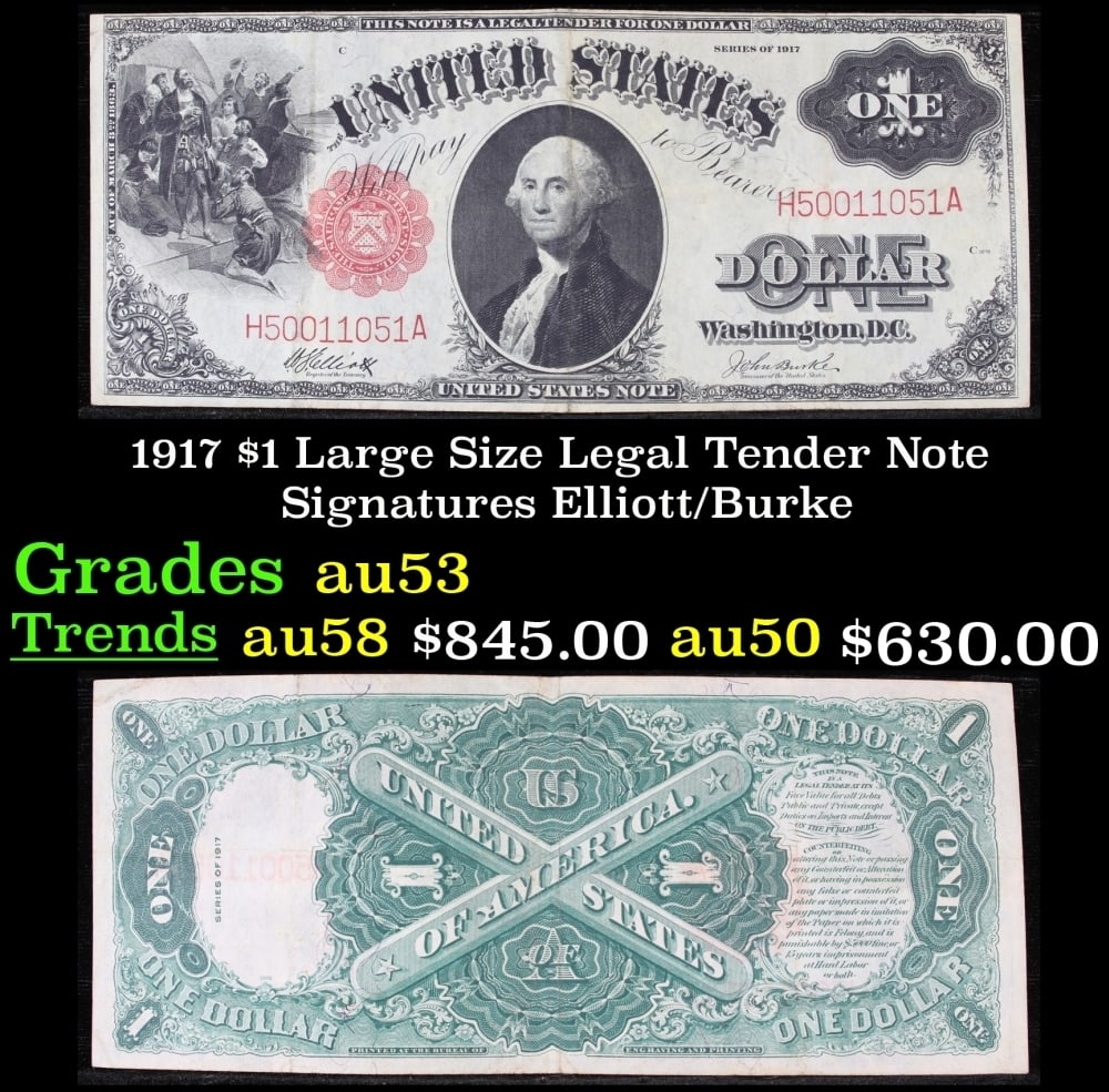 1923 $1 United States Note Grades Select AU Signatures Speelman/White (1 of 3)