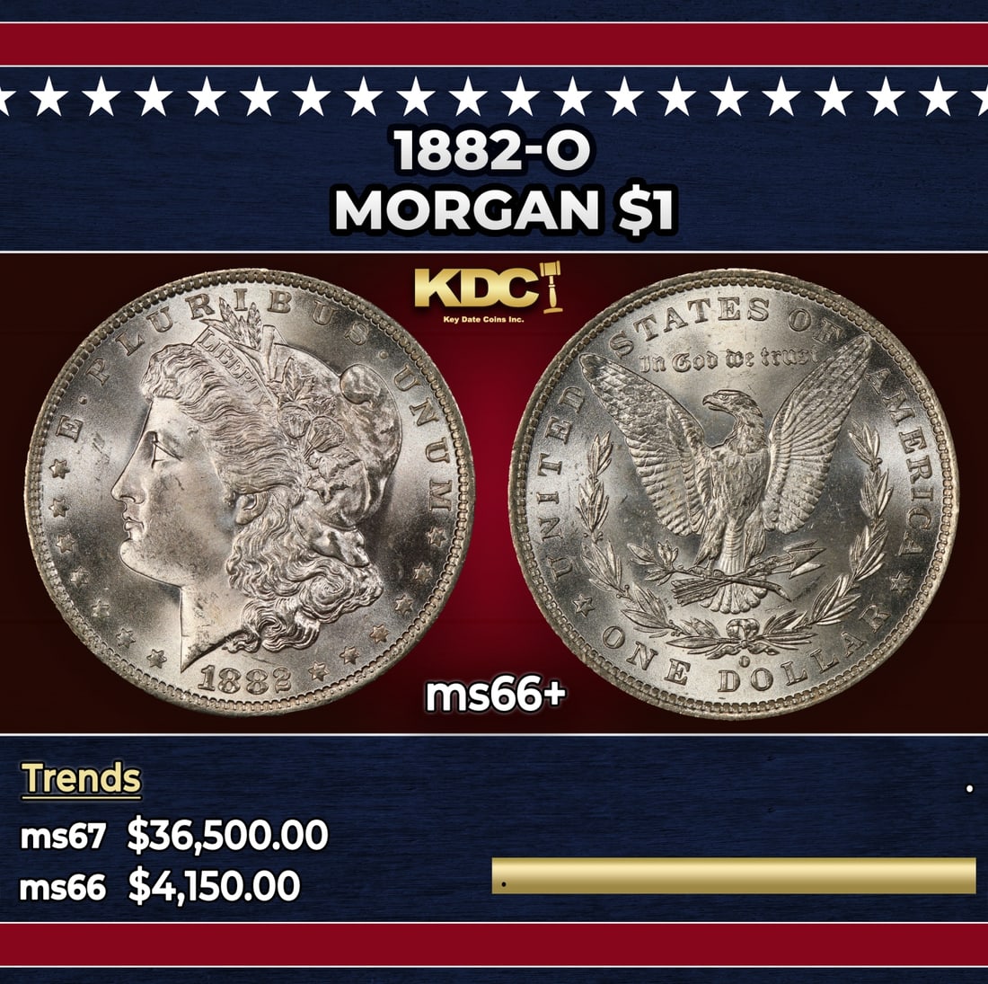 1882-o Morgan Dollar $1 ms66+ SEGS (1 of 3)