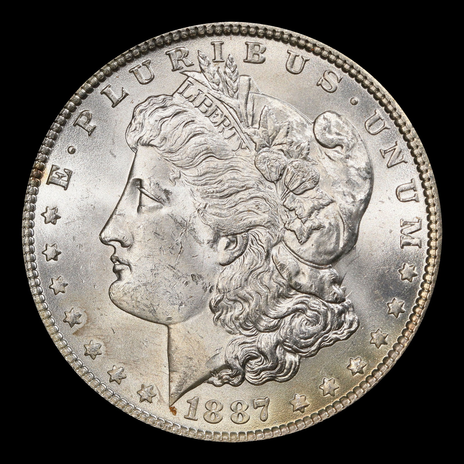 1887-p Morgan Dollar $1 Grades ms63 - 2