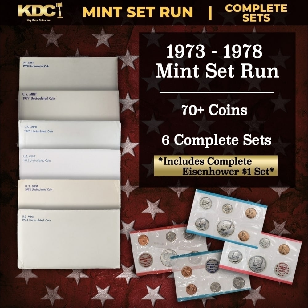 1973-1978 Mint Set Run 74 Coins 6 Complete Sets Complete IKE Set (1 of 7)