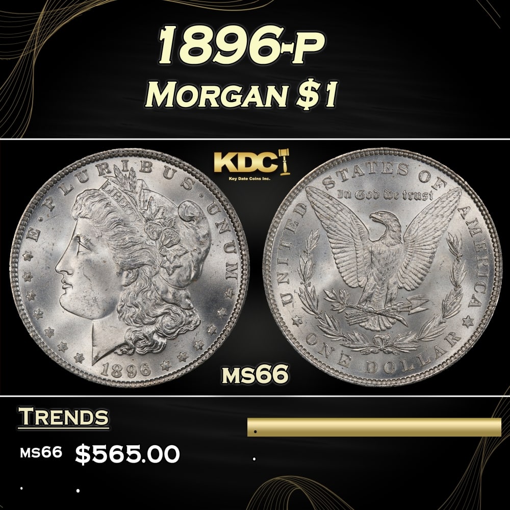 1896-p Morgan Dollar $1 Grades ms66: 1896-p Morgan Dollar $1 Grades ms66.