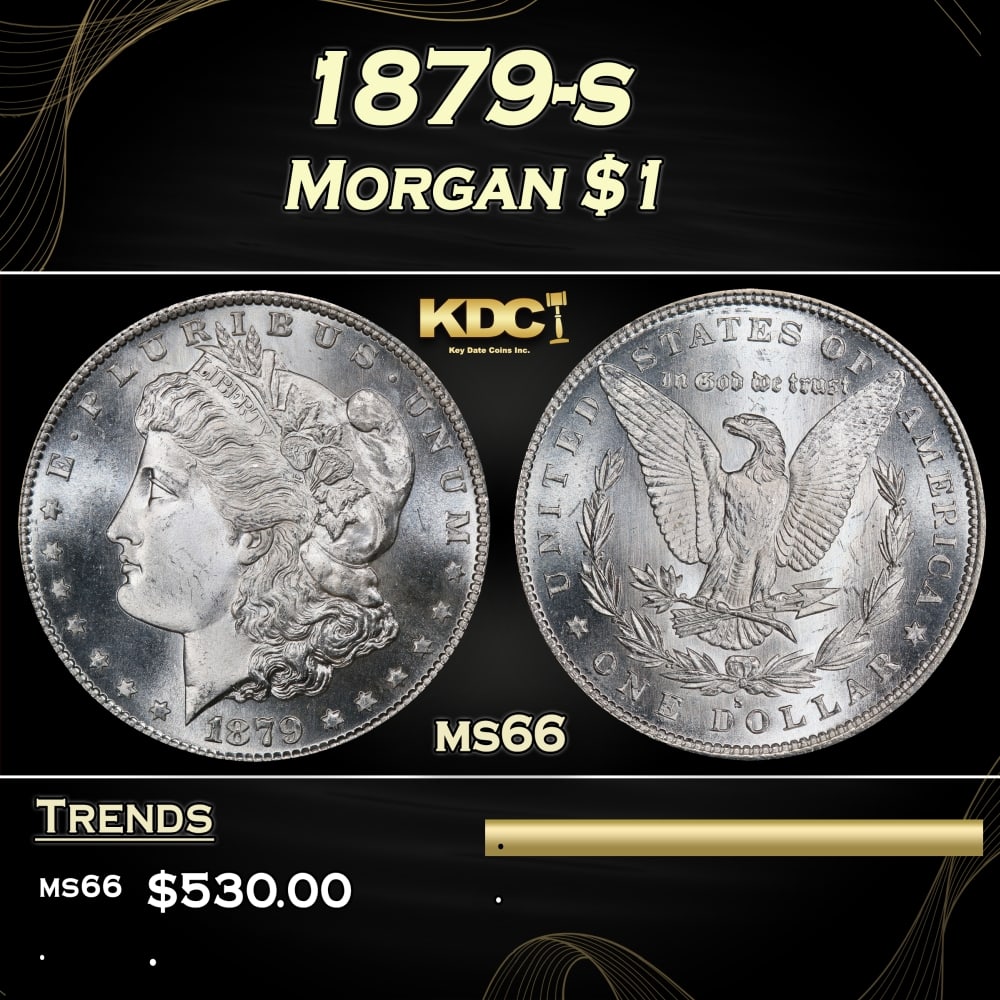 1879-s Morgan Dollar $1 Grades ms66: 1879-s Morgan Dollar $1 Grades ms66.