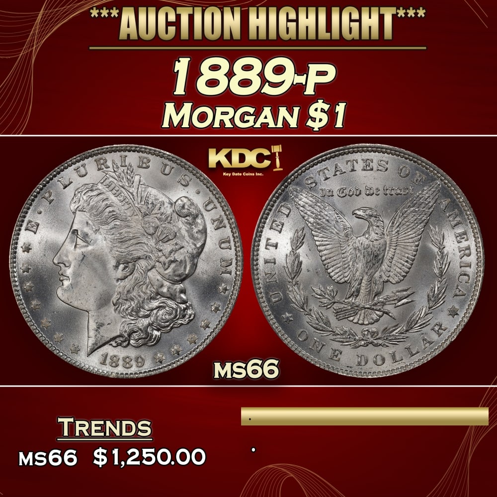 1889-p Morgan Dollar $1 ms66 SEGS: 1889-p Morgan Dollar $1 ms66 SEGS.