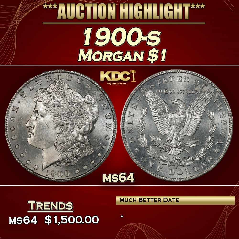 1900-s Morgan Dollar $1 ms64 SEGS: 1900-s Morgan Dollar $1 ms64 SEGS. 0