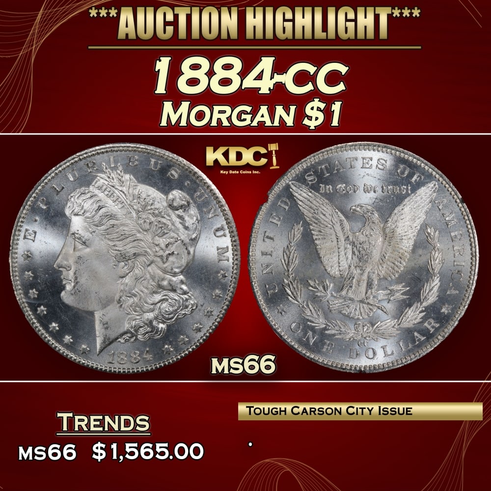 1884-cc Morgan Dollar $1 ms66 SEGS: 1884-cc Morgan Dollar $1 ms66 SEGS. 0