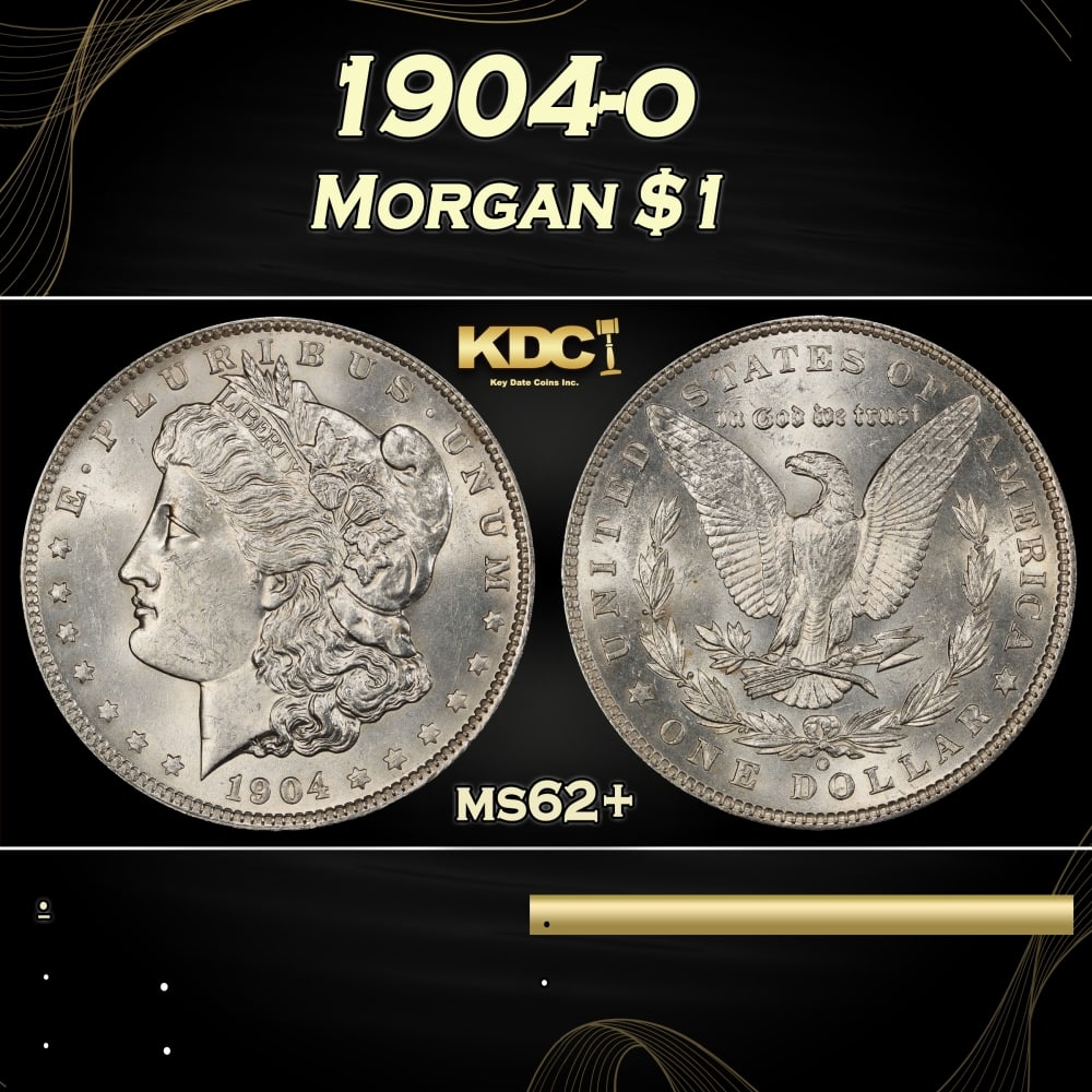 1904-o Morgan Dollar $1 Grades ms62+: 1904-o Morgan Dollar $1 Grades ms62+.