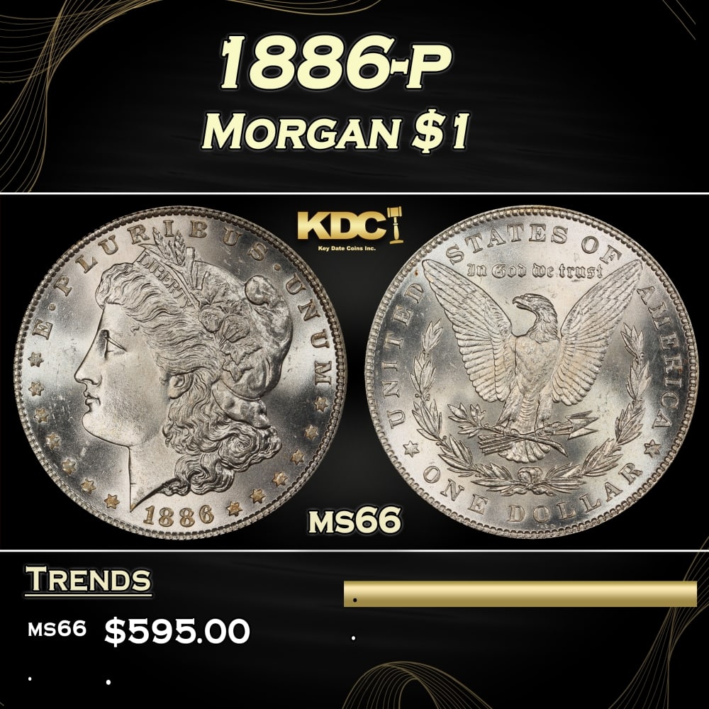 1886-p Morgan Dollar $1 Grades ms66: 1886-p Morgan Dollar $1 Grades ms66.