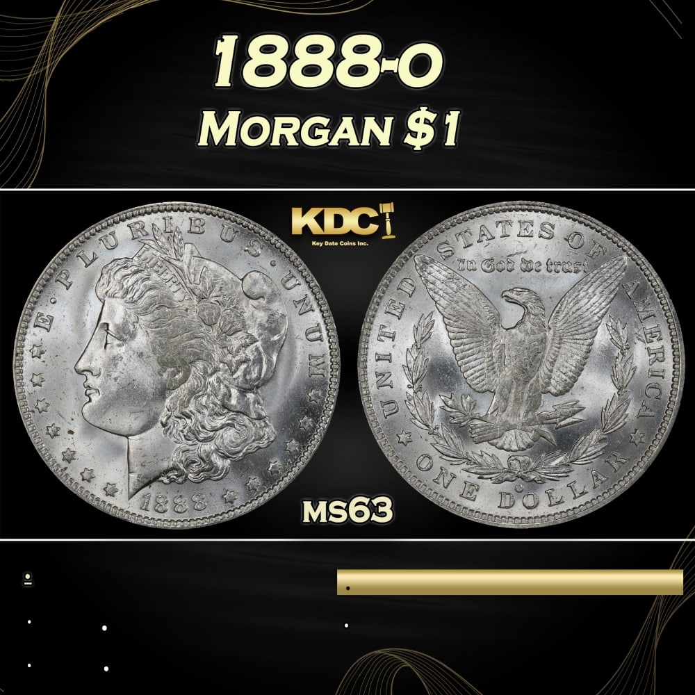 1888-o Morgan Dollar $1 Grades ms63 (1 of 3)