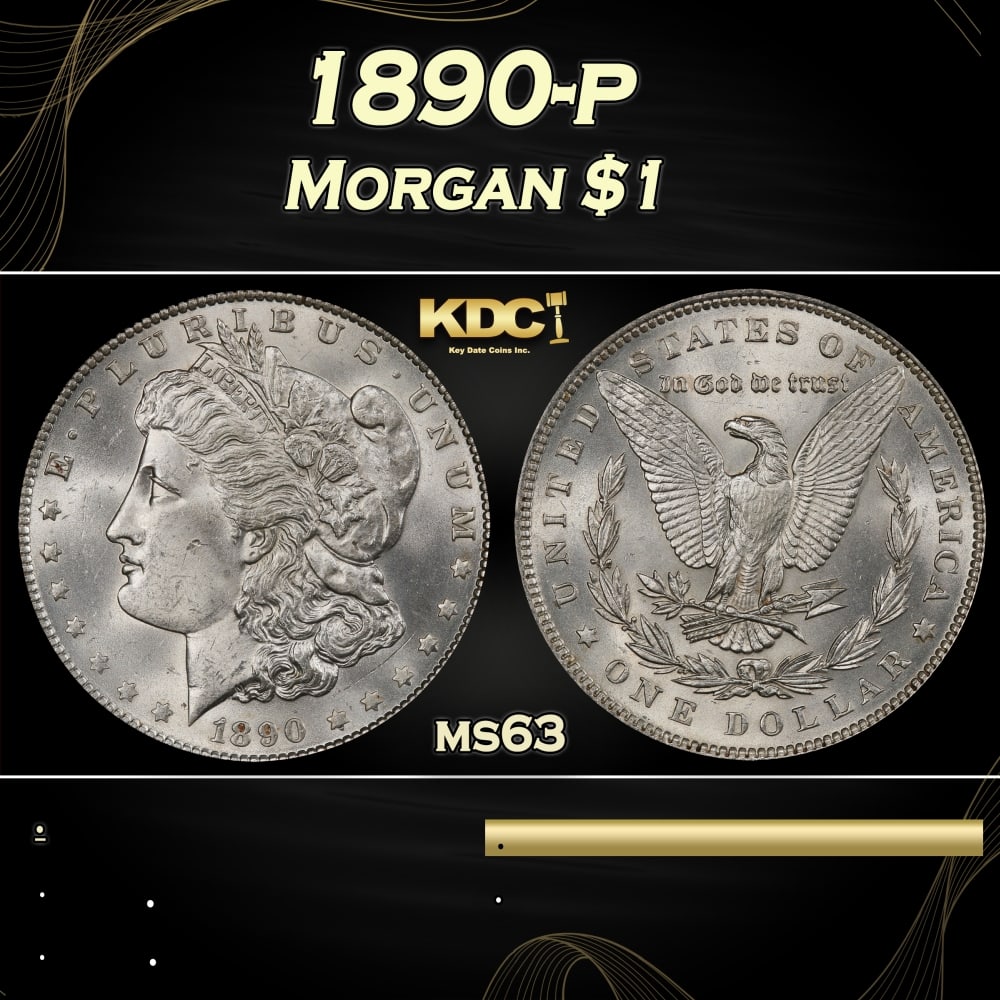 1890-p Morgan Dollar $1 Grades ms63 (1 of 3)