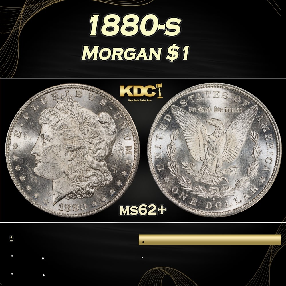 1880-s Morgan Dollar $1 Grades ms62+ (1 of 3)