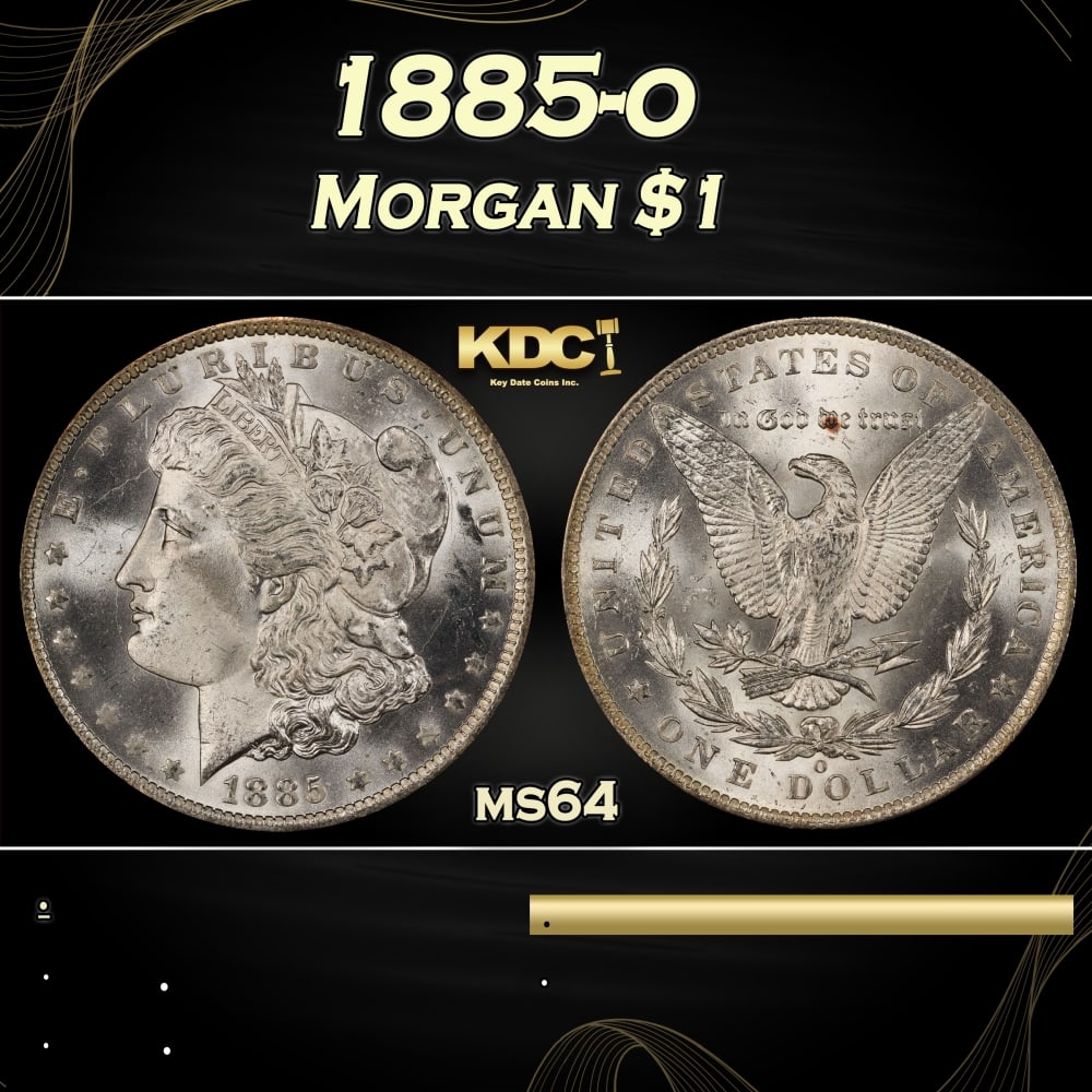 1885-o Morgan Dollar $1 Grades ms64: 1885-o Morgan Dollar $1 Grades ms64. 0