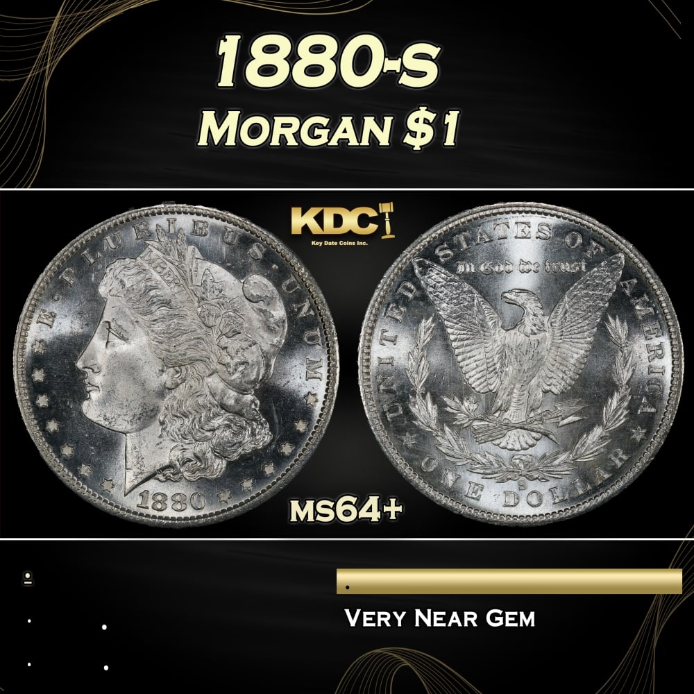 1880-s Morgan Dollar $1 Grades ms64+ (1 of 3)