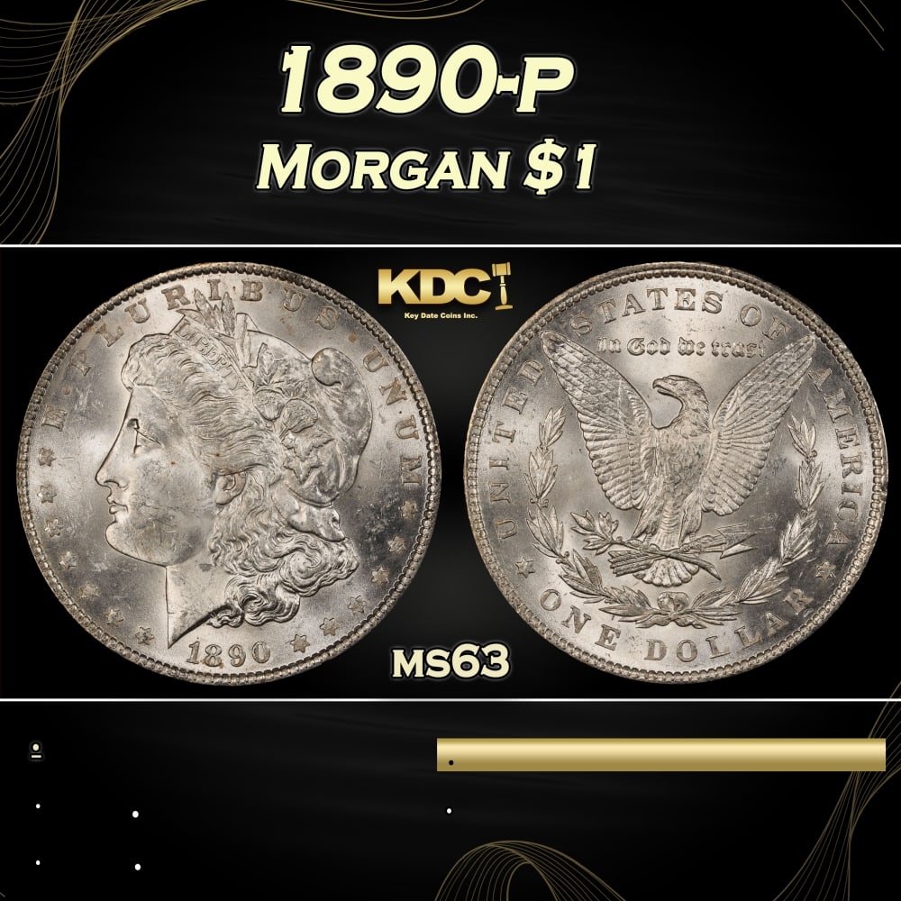1890-p Morgan Dollar $1 Grades ms63 (1 of 3)