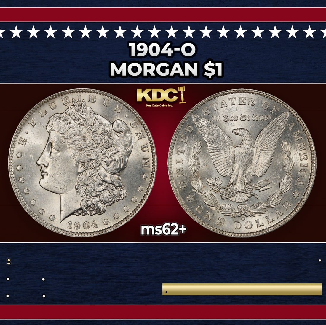 1904-o Morgan Dollar $1 Grades ms62+: 1904-o Morgan Dollar $1 Grades ms62+.
