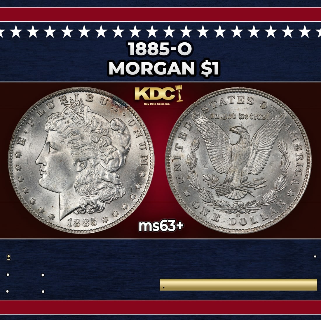1885-o Morgan Dollar $1 Grades ms63+: 1885-o Morgan Dollar $1 Grades ms63+.