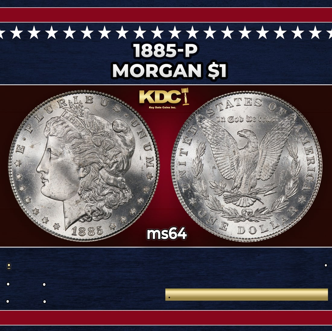 1885-p Morgan Dollar $1 Grades ms64: 1885-p Morgan Dollar $1 Grades ms64.