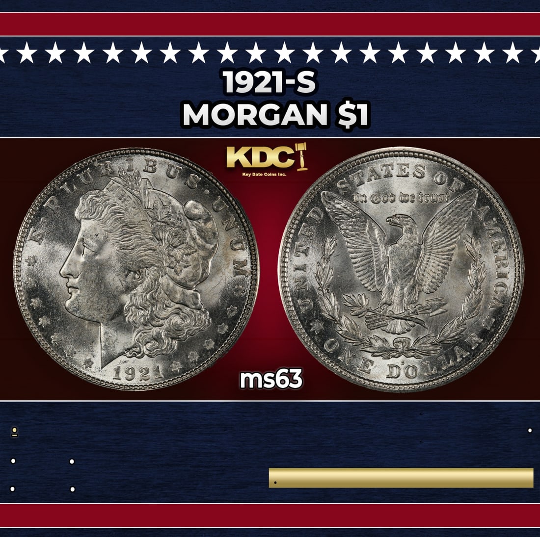 1921-s Morgan Dollar $1 Grades ms63: 1921-s Morgan Dollar $1 Grades ms63.