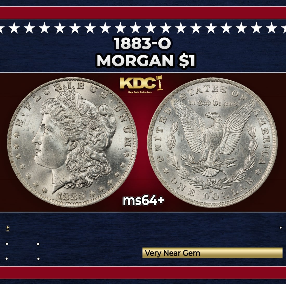 1883-o Morgan Dollar $1 Grades ms64+: 1883-o Morgan Dollar $1 Grades ms64+.