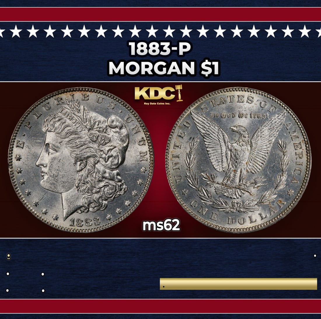 1883-p Morgan Dollar $1 Grades ms62: 1883-p Morgan Dollar $1 Grades ms62.