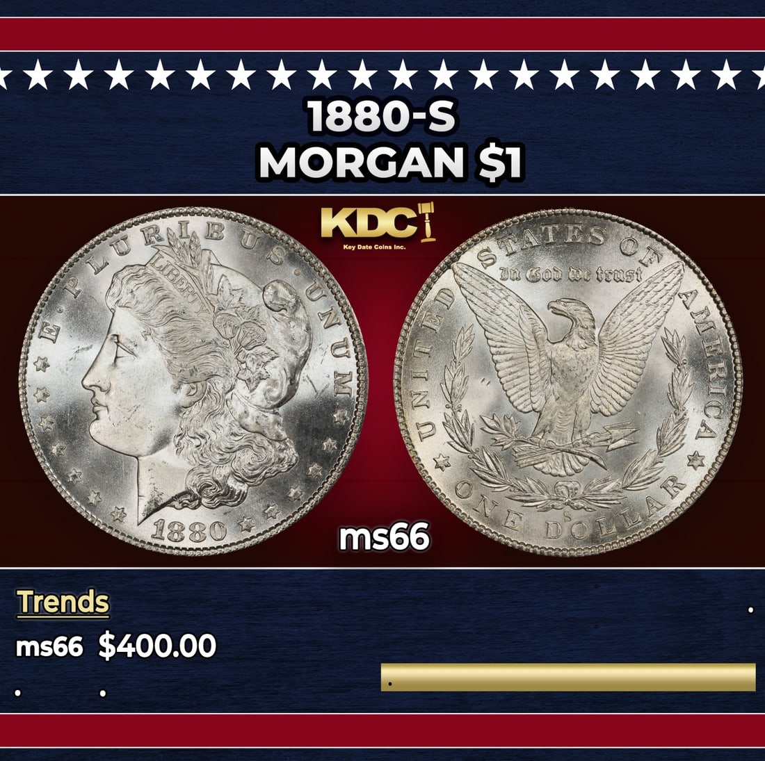 1880-s Morgan Dollar $1 Grades ms66: 1880-s Morgan Dollar $1 Grades ms66.