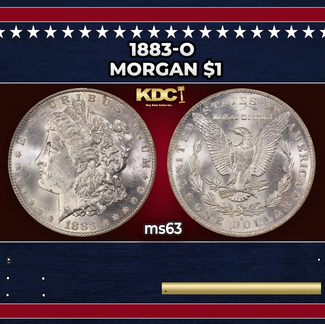 1883-o Morgan Dollar $1 Grades ms63: 1883-o Morgan Dollar $1 Grades ms63.