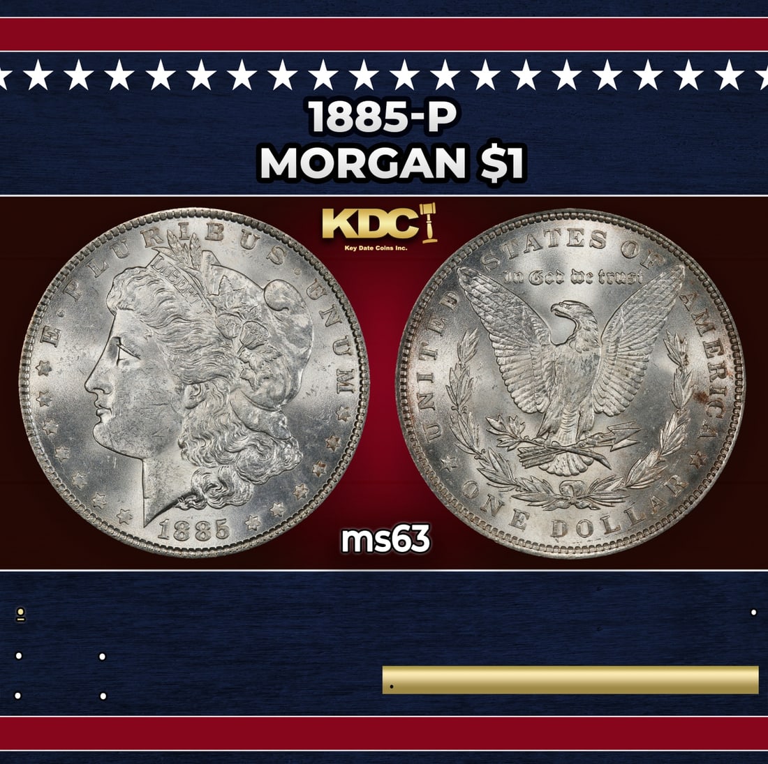 1885-p Morgan Dollar $1 Grades ms63: 1885-p Morgan Dollar $1 Grades ms63.