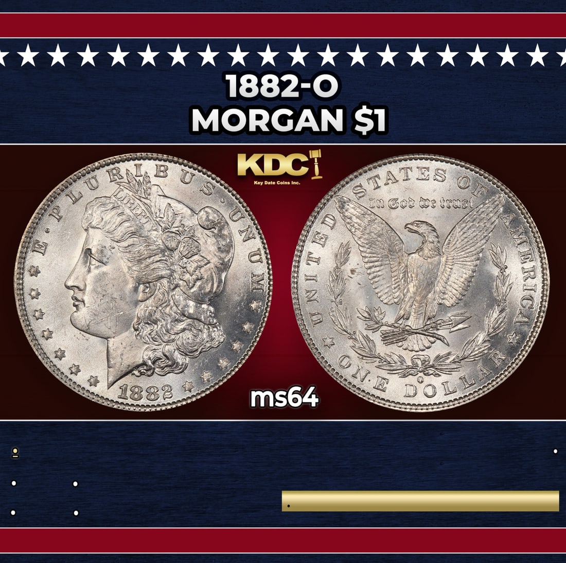 1882-o Morgan Dollar $1 Grades ms64: 1882-o Morgan Dollar $1 Grades ms64.