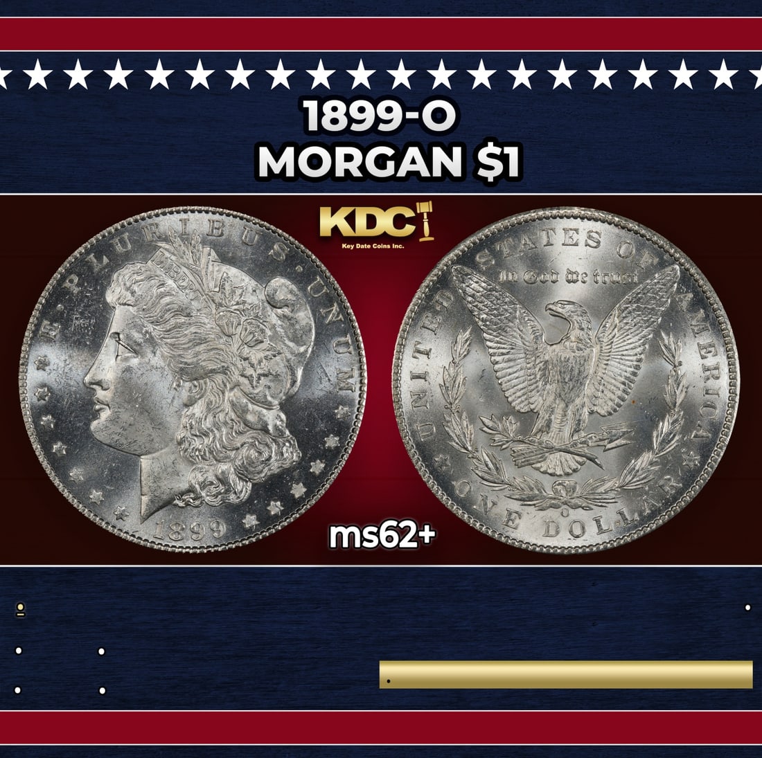 1899-o Morgan Dollar $1 Grades ms62+: 1899-o Morgan Dollar $1 Grades ms62+.
