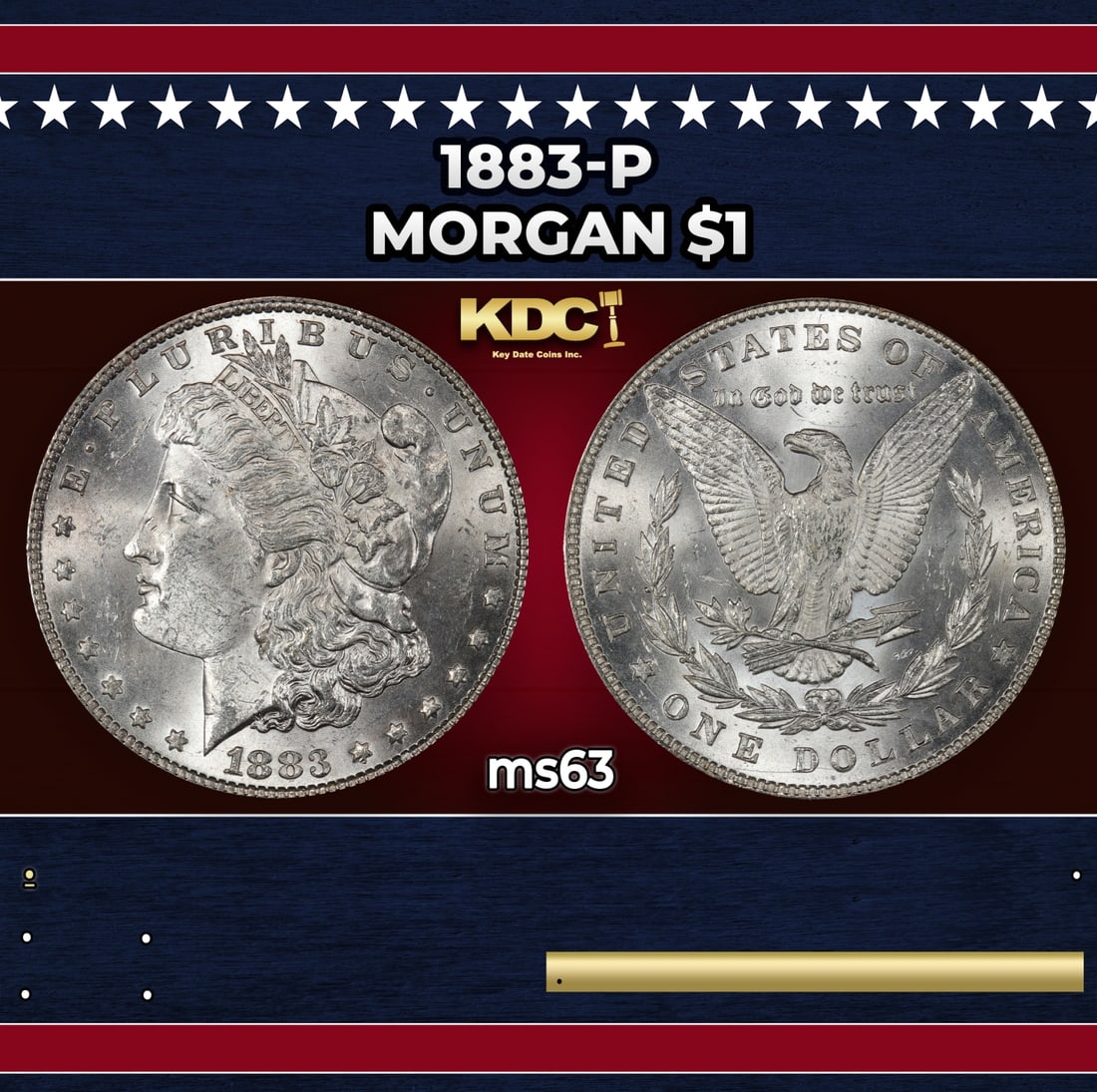 1883-p Morgan Dollar $1 Grades ms63: 1883-p Morgan Dollar $1 Grades ms63.