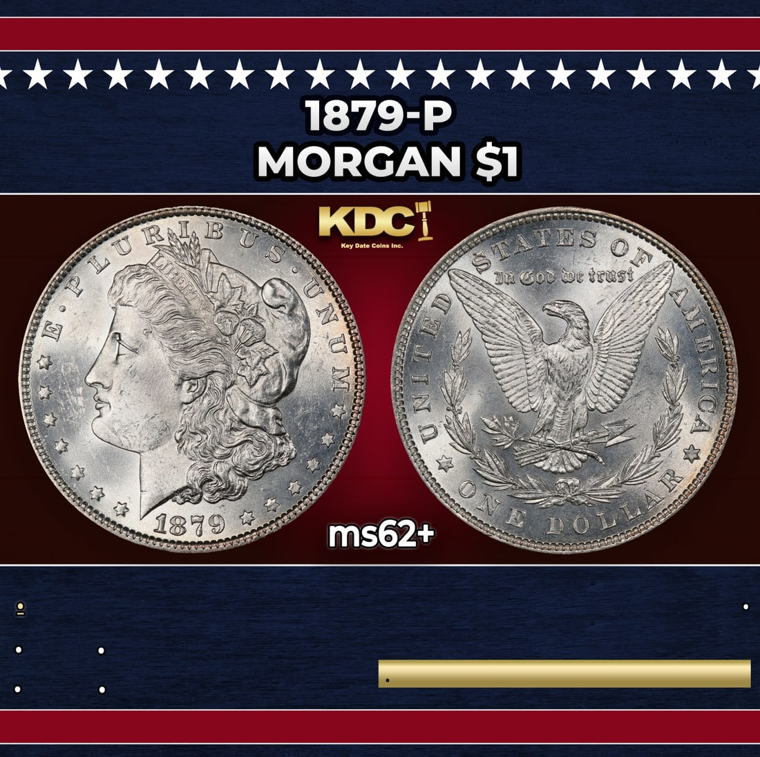 1879-p Morgan Dollar $1 Grades ms62+: 1879-p Morgan Dollar $1 Grades ms62+.