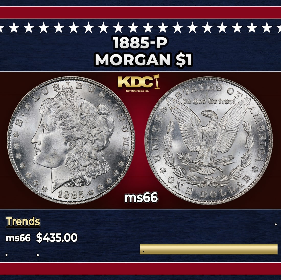 1885-p Morgan Dollar $1 Grades ms66: 1885-p Morgan Dollar $1 Grades ms66.