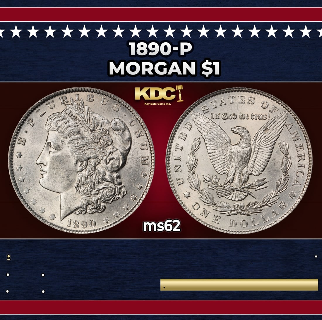 1890-p Morgan Dollar $1 Grades ms62: 1890-p Morgan Dollar $1 Grades ms62.