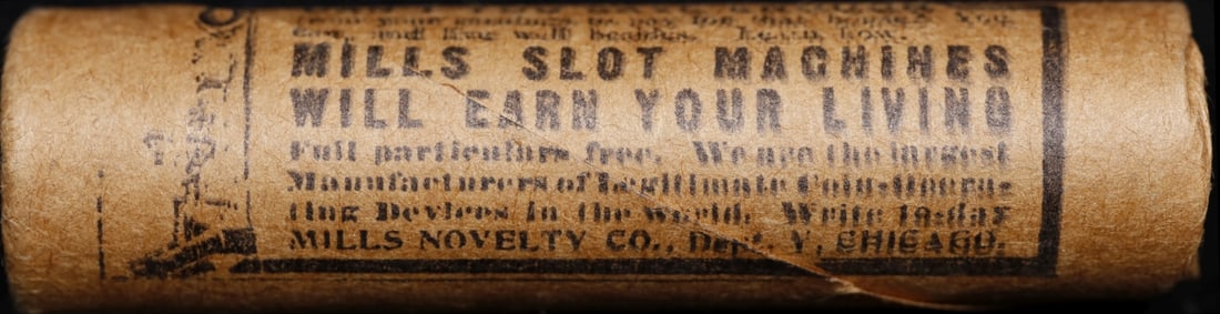 NEW! *Watchmakers Hoard* Original Covered End Mills Novelty Co. Mixed Lincoln Wheat Cent Roll 1c 50 - 5