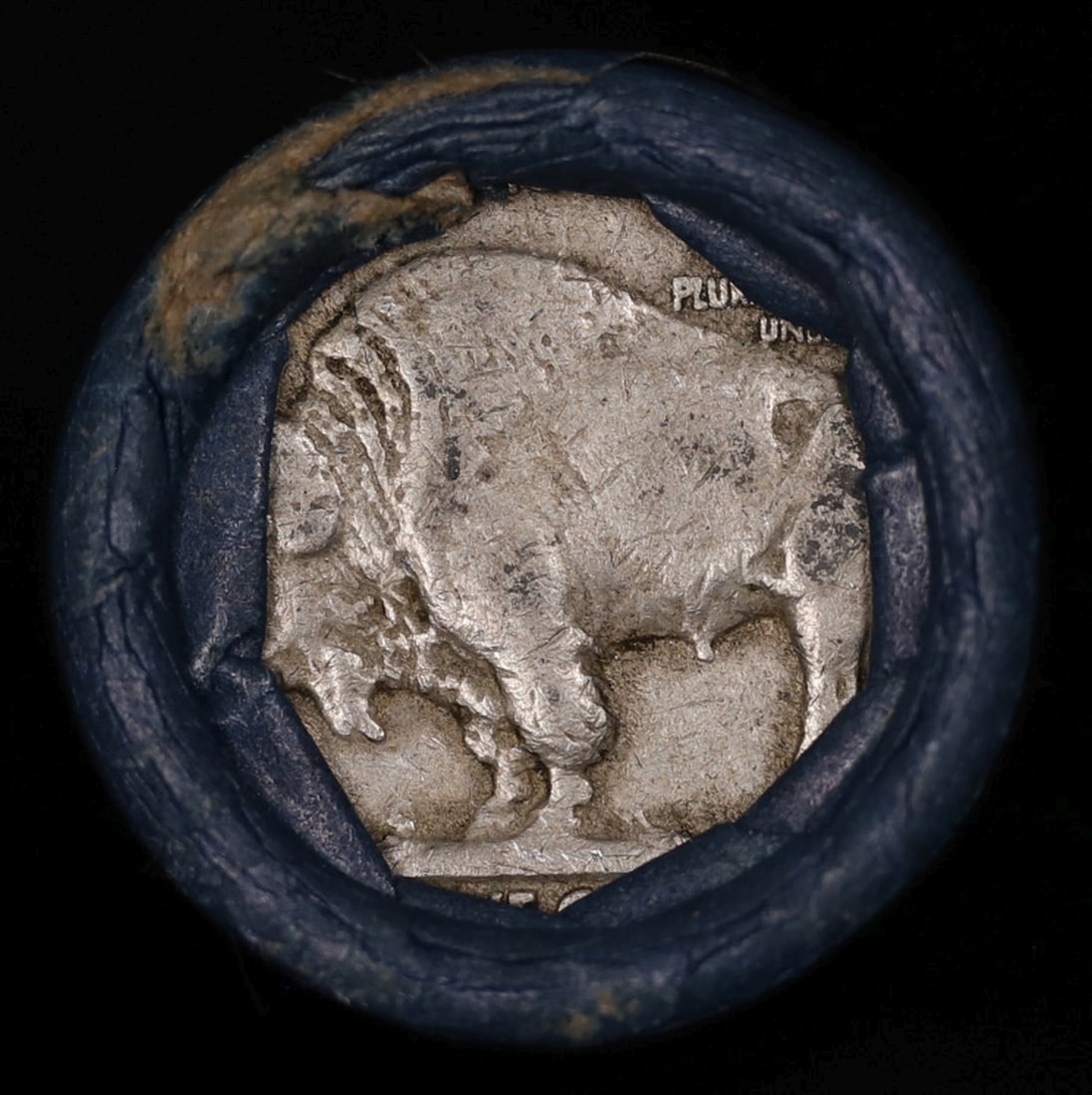 Buffalo Nickel Shotgun Roll in Old Bank Style 'Bell Telephone' Wrapper 1919 & S Mint Ends - 3