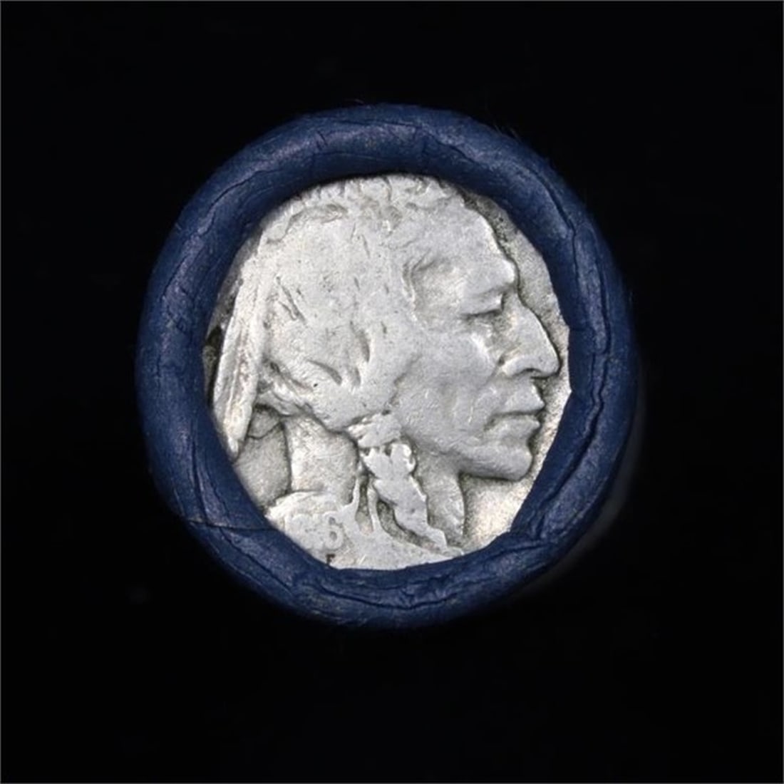 Buffalo Nickel Shotgun Roll in Old Bank Style 'Bell Telephone' Wrapper 1916 & S Mint Ends - 2