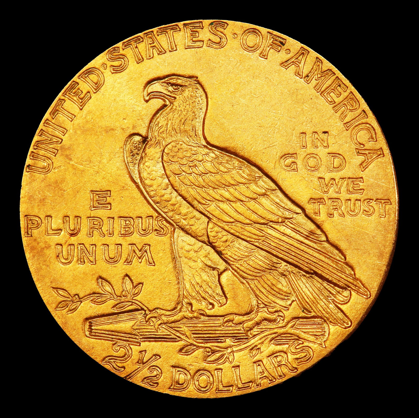 1912-p Gold Indian Quarter Eagle Near Top Pop! $2 1/2 ms65+ SEGS - 3