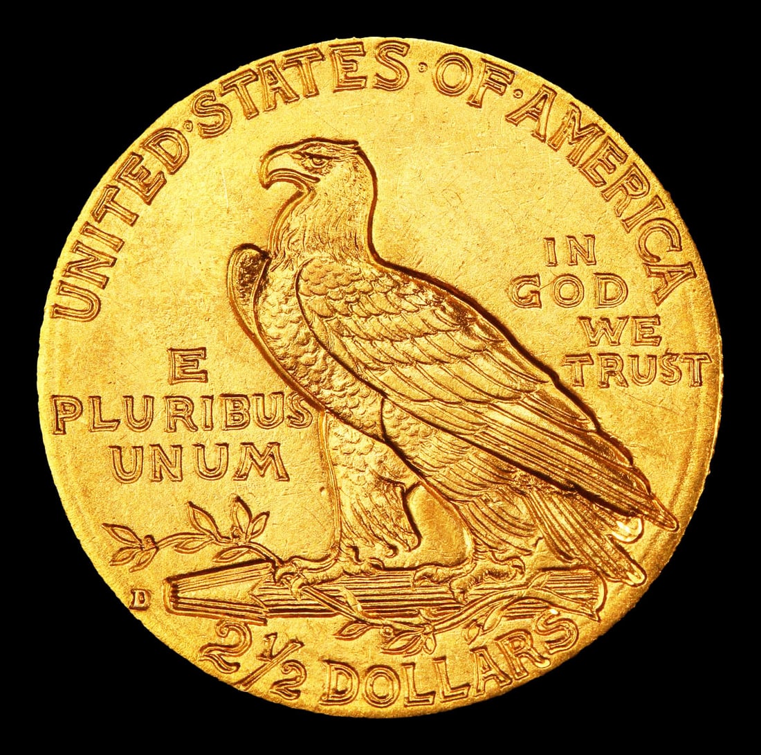 1914-d Gold Indian Quarter Eagle $2 1/2 ms65+ SEGS - 3